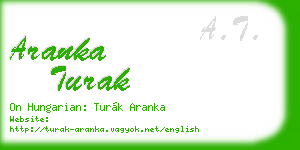 aranka turak business card