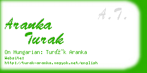 aranka turak business card